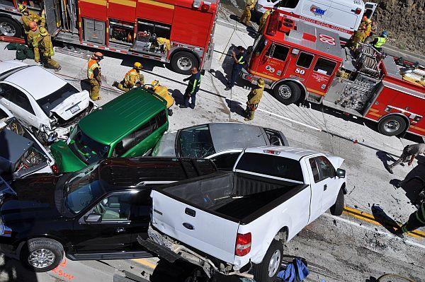 Los Angeles Freeway Pile-Up Accident Causes